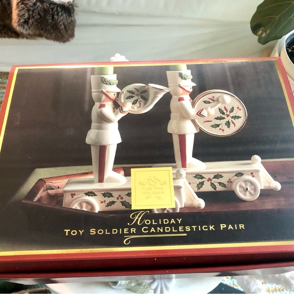 Lenox Holiday Nib Lenox Vintage Christmas Drummer Boy Candle Sticks